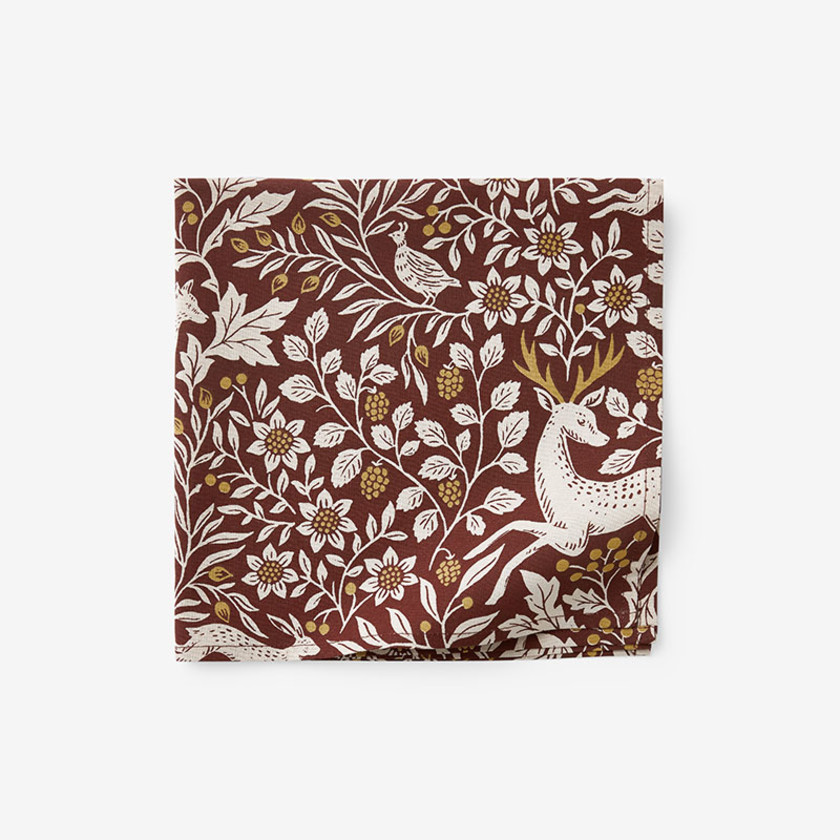 Seasonal Printed Cotton Napkins, Set of 4