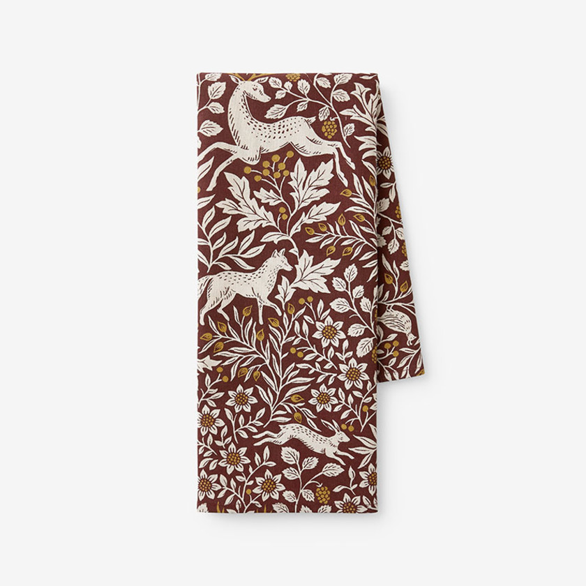 Seasonal Printed Cotton Tea Towel