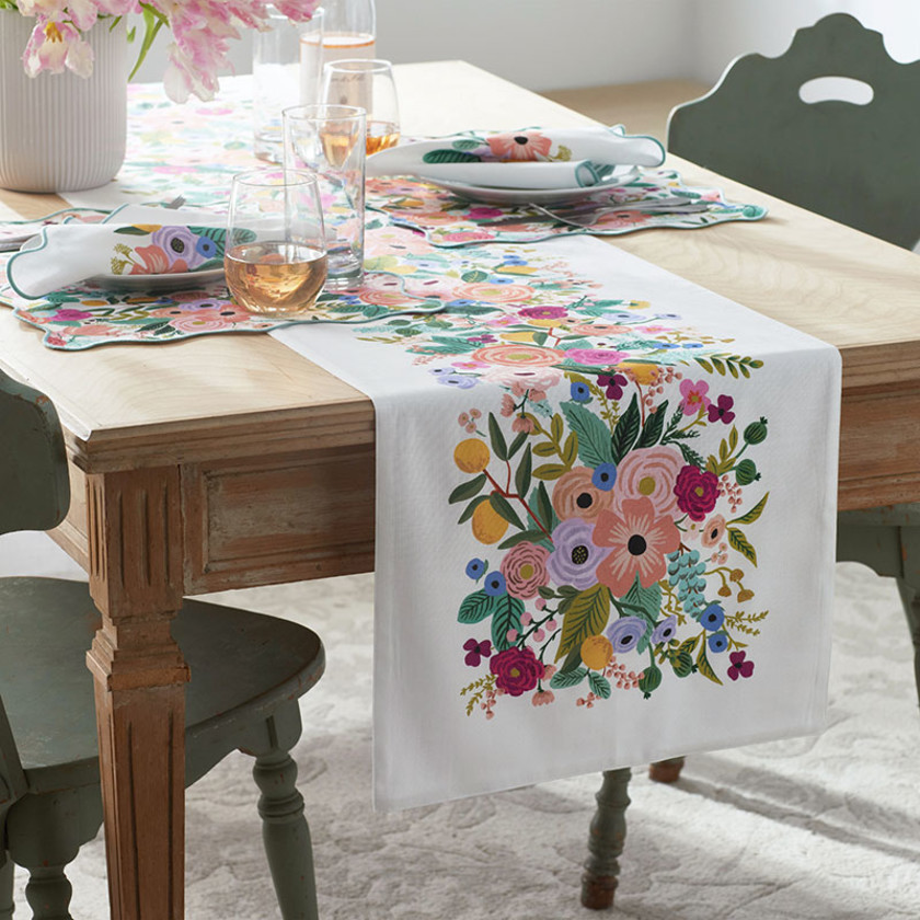 Garden Party Table Runner - Pink, 16 in. x 90 in.,Pink