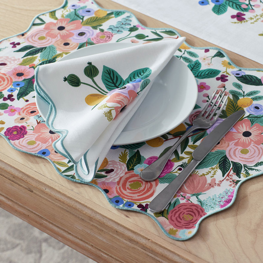 Garden Party Placemats, Set of 4 - Pink,Pink