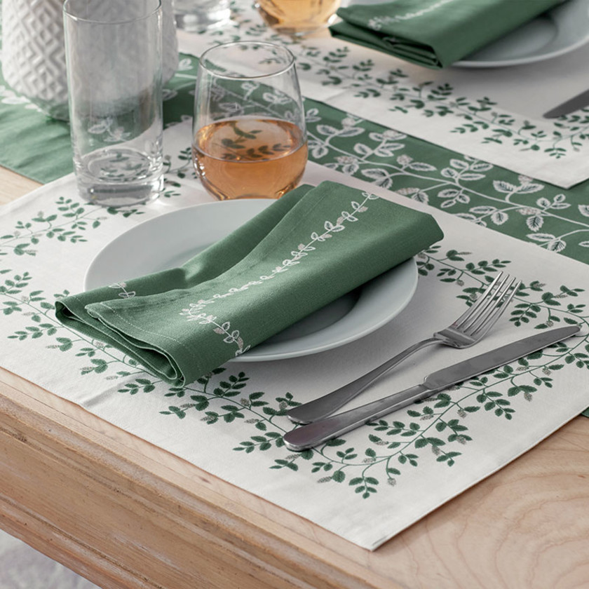 Climbing Vines Napkins, Set of 4 - Green,Green