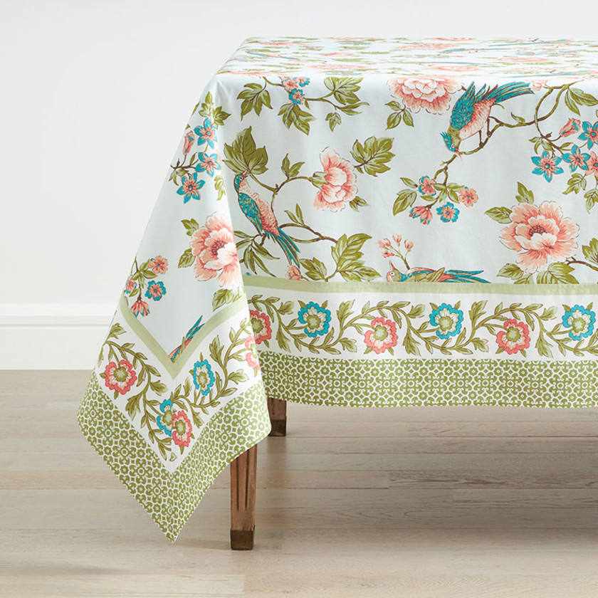 Garden Floral Cotton Tablecloth