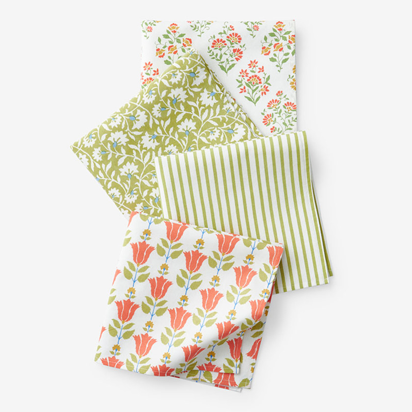 Mix & Match Printed Cotton Napkins, Set of 4
