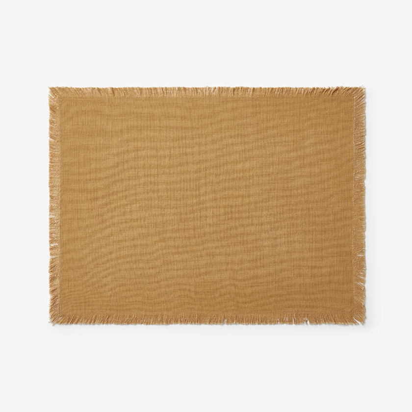 Solid Fringe Placemats, Set of 4