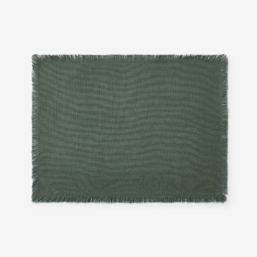 Solid Fringe Placemats, Set of 4
