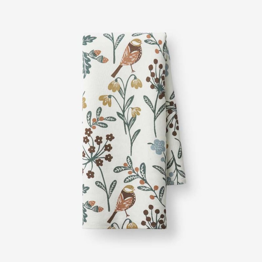 Seasonal Printed Cotton Tea Towel