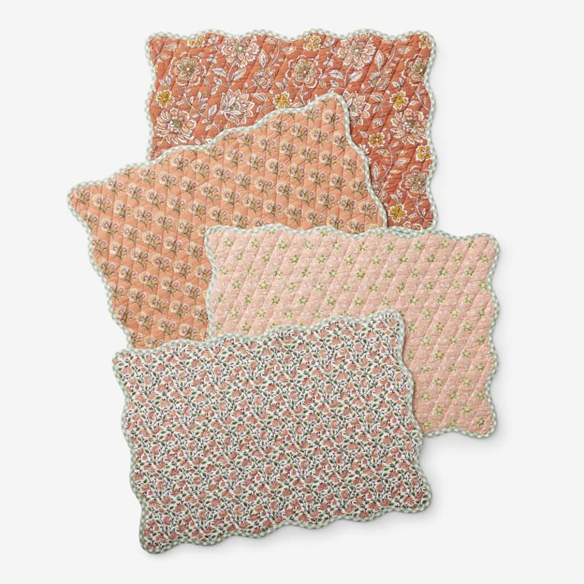 Mix & Match Printed Cotton Quilted Reversible Placemats, Set of 4