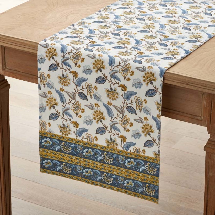 Garden Floral Cotton Table Runner