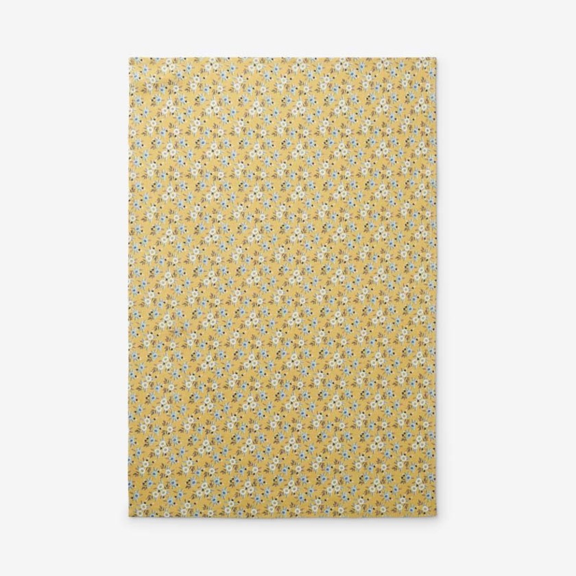 Garden Floral Cotton Tea Towel - Blue Flora,Blue Flora