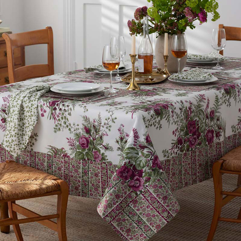 Antara Tablecloth - Red, 70 in. x 90 in.,Red