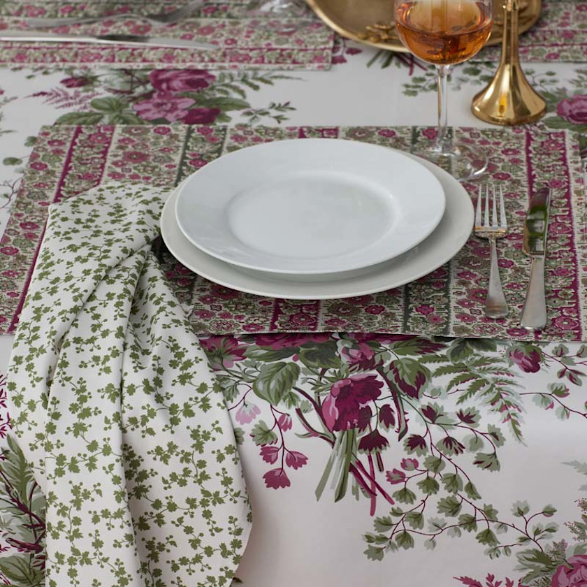 Antara Reversible Placemats, Set of 4 - Red,Red