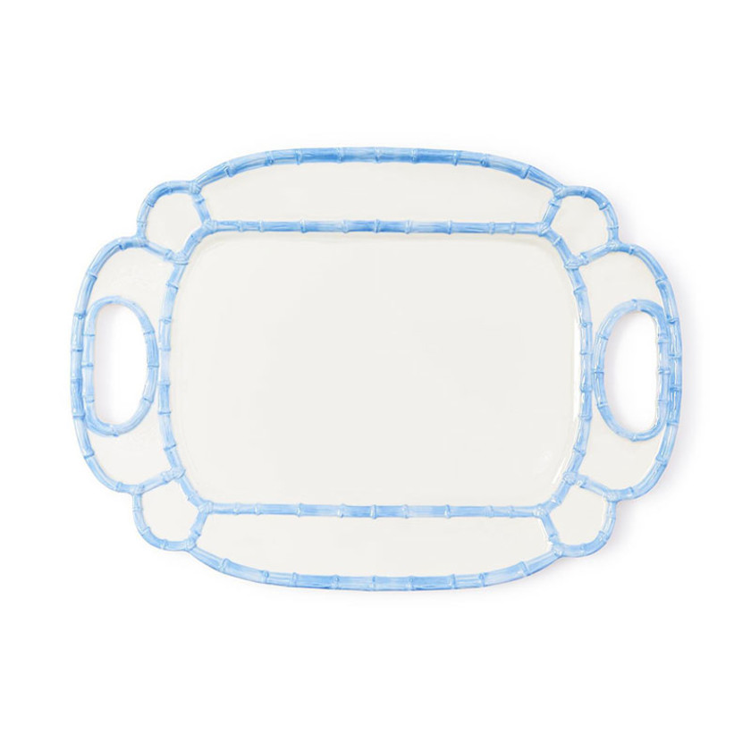 Faux Bamboo Border Melamine Platter