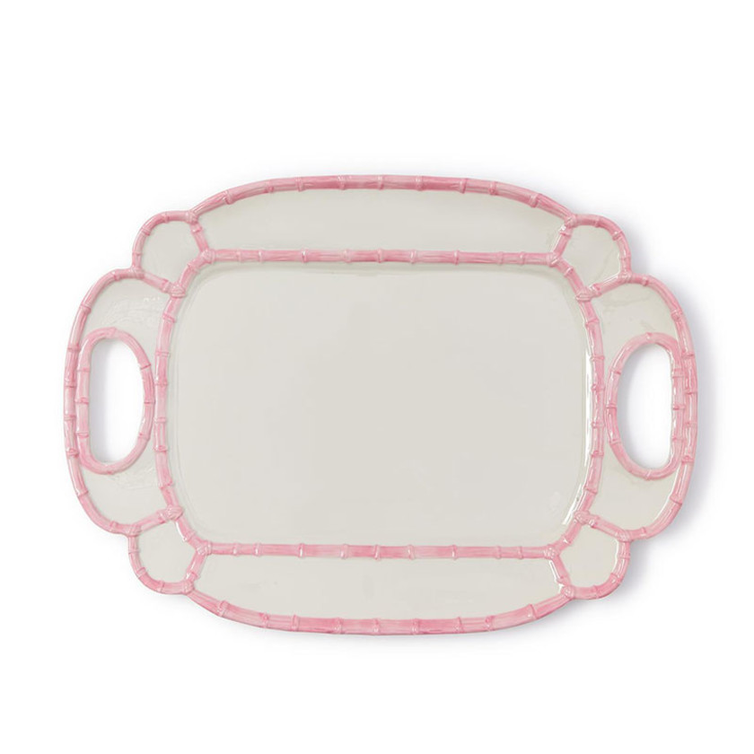 Faux Bamboo Border Melamine Platter