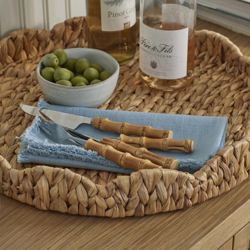 Natural Bamboo Flatware 20 pc Set - Natural, OS,Natural