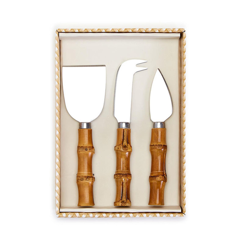 Natural Bamboo Cheese Knives Set of 3