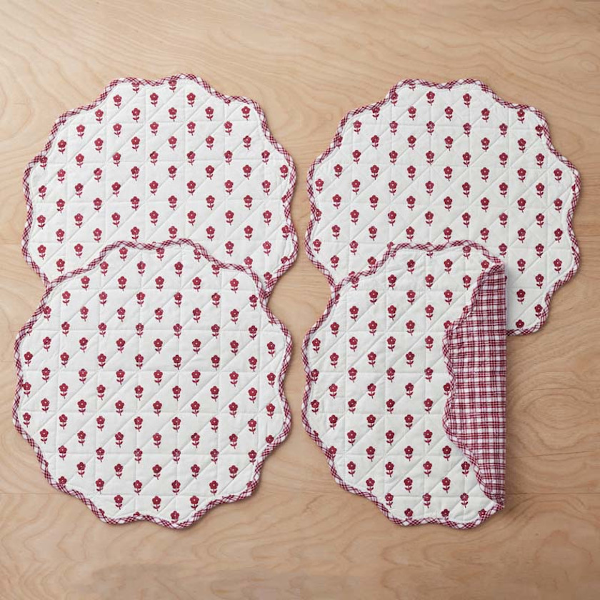 Katherine Plaid Reversible Yarn-Dyed Placemats, Set of 4