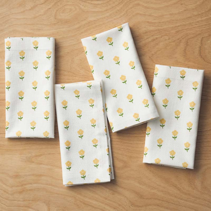 Flower Napkins, Set of 4