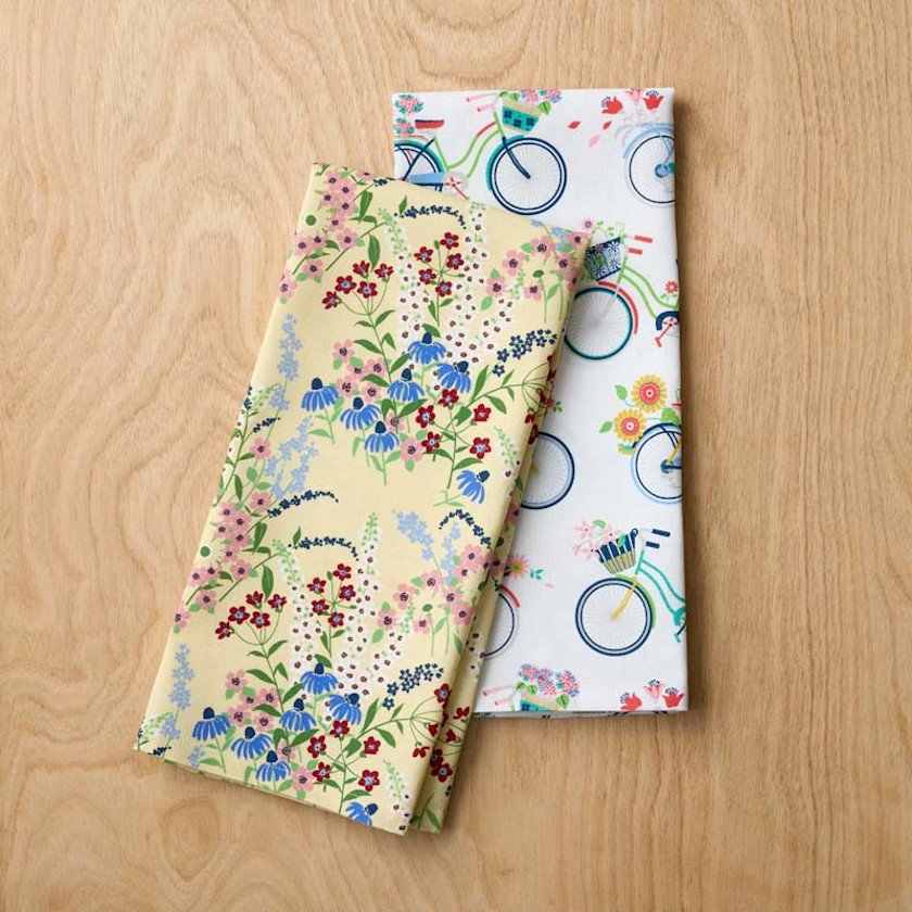 Seasonal Printed Tea Towels, Set of 2