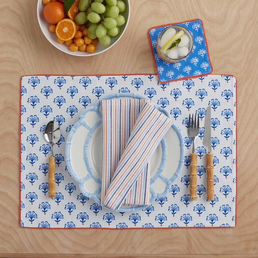Ari Cocktail Napkins, Set of 4,Blue