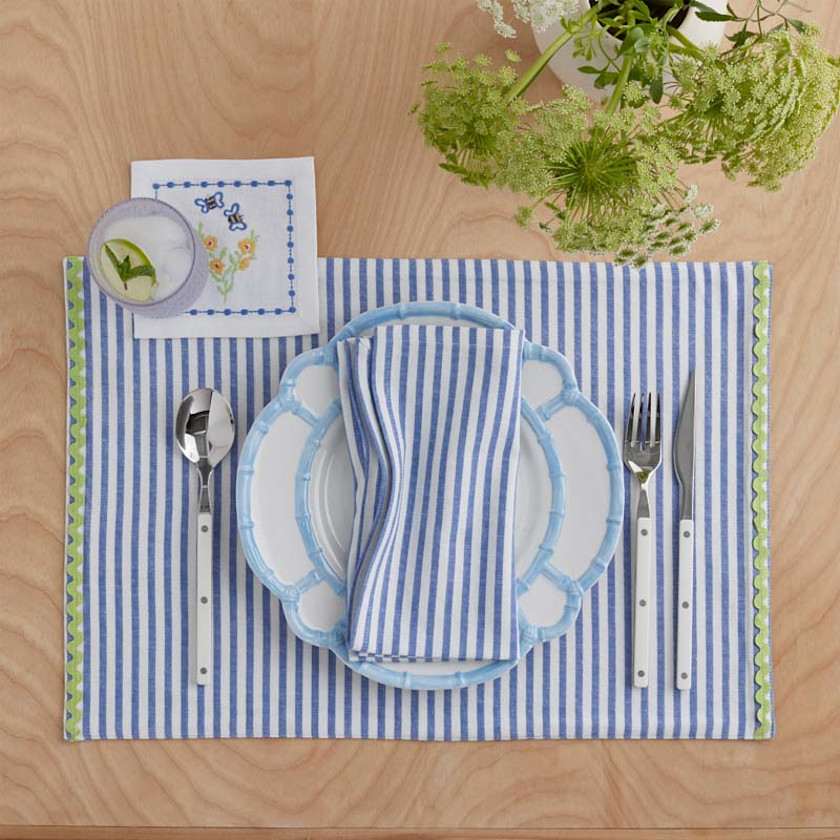Yarn-Dyed Stripe Napkins, Set of 4,Multi
