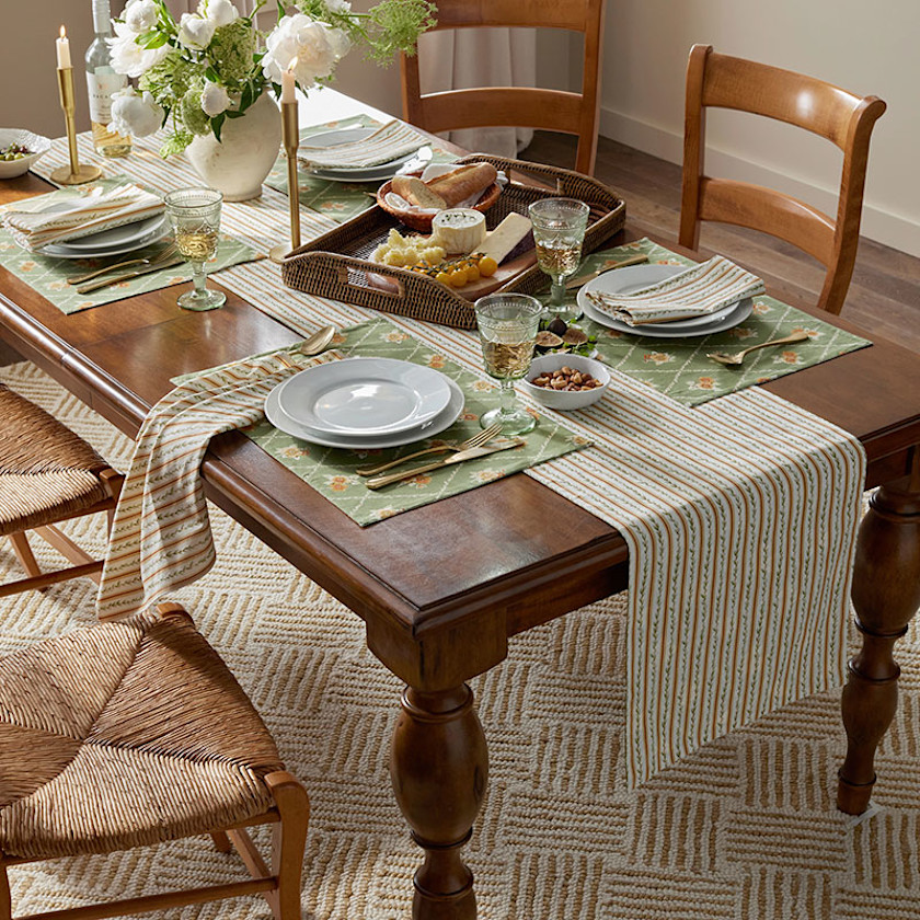 West Hill Reversible Table Runner - Natural Multi, 16 in. x 90 in.,Natural Multi