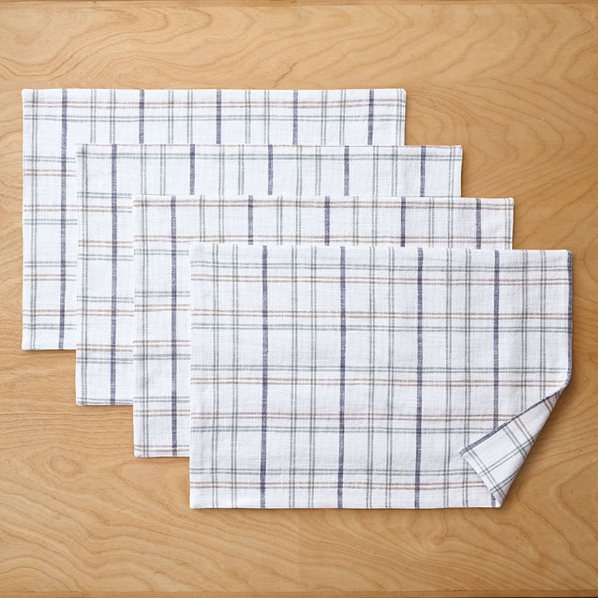 Alerie Yarn-Dyed Plaid Placemats, Set of 4