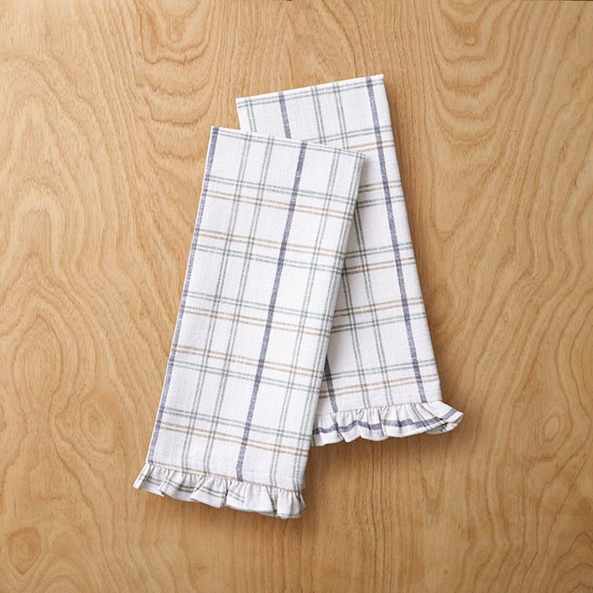 Alerie Yarn-Dyed Plaid Tea Towels, Set of 2