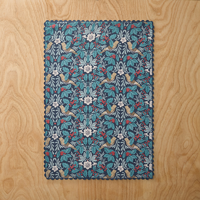 Bird Garden Tea Towels, Set of 2,Navy Multi