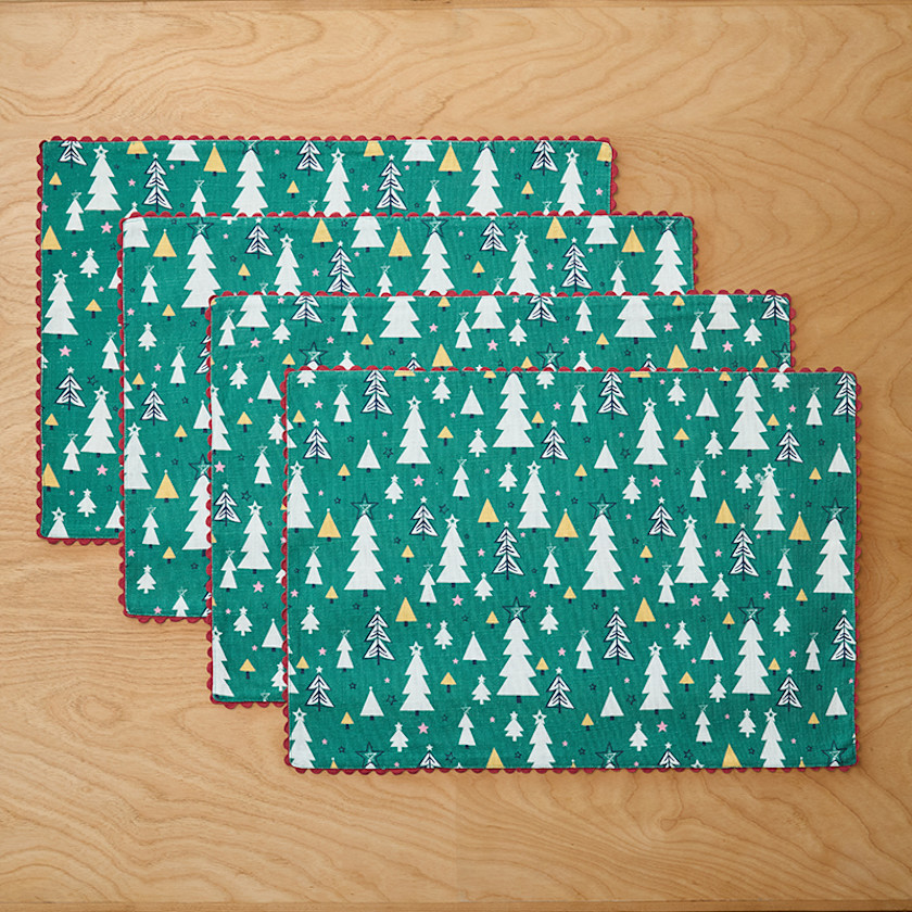 Seasonal Printed Placemats, Set of 4