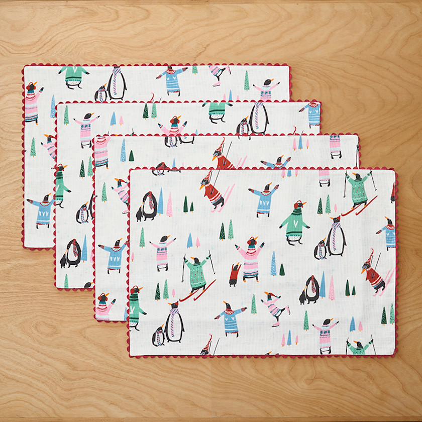 Seasonal Printed Placemats, Set of 4