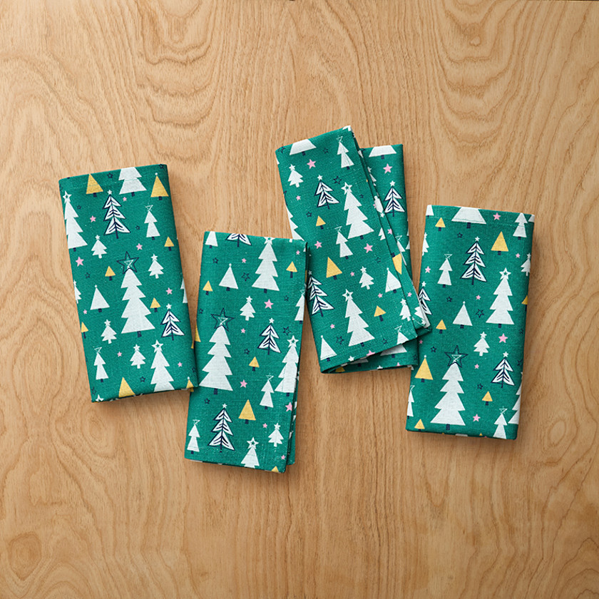 Seasonal Printed Napkins, Set of 4