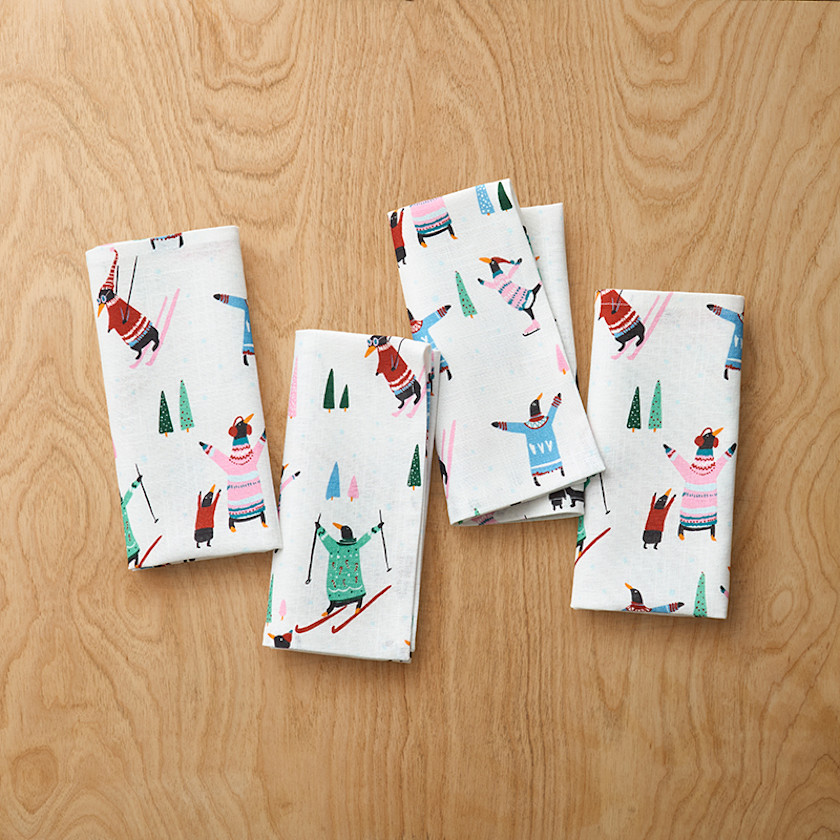 Seasonal Printed Napkins, Set of 4