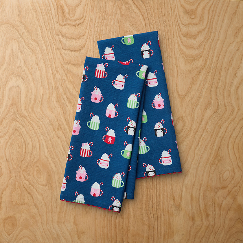 Seasonal Printed Tea Towels, Set of 2