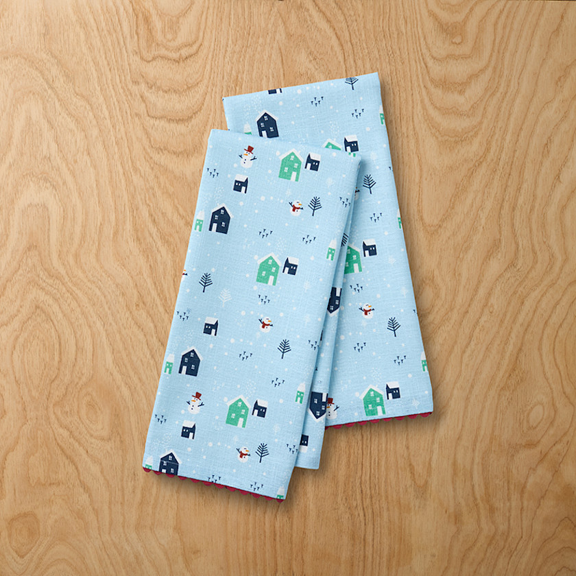 Seasonal Printed Tea Towels, Set of 2