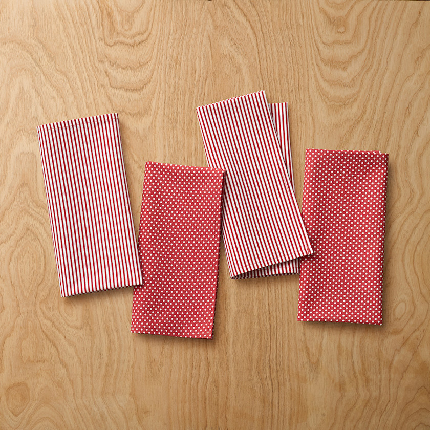 Stripe Dot Napkins, Set of 4