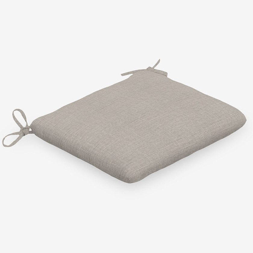 Replacement Boxed Edge Chair Cushion - Silver, 21 in. x 19 in.