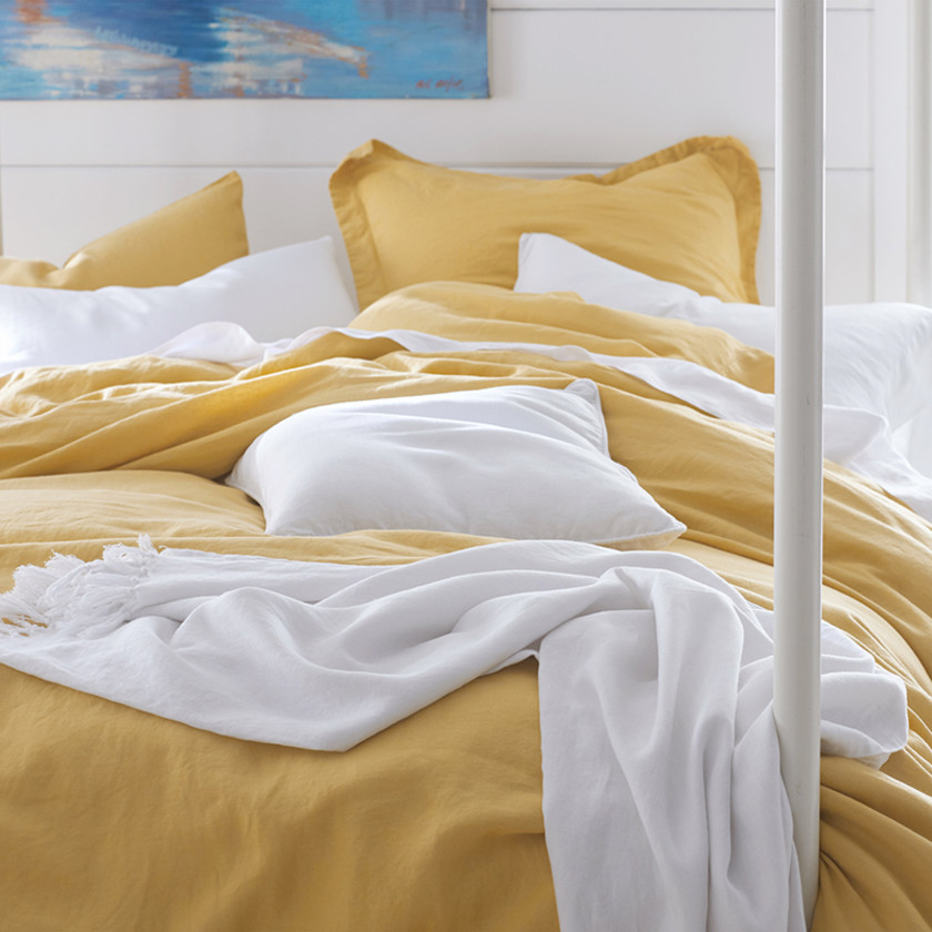 Linen Pillow Cover - White,White