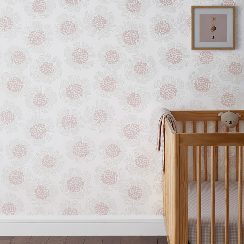Wallpaper Swatch - Flower Burst Pink,Flower Burst Pink