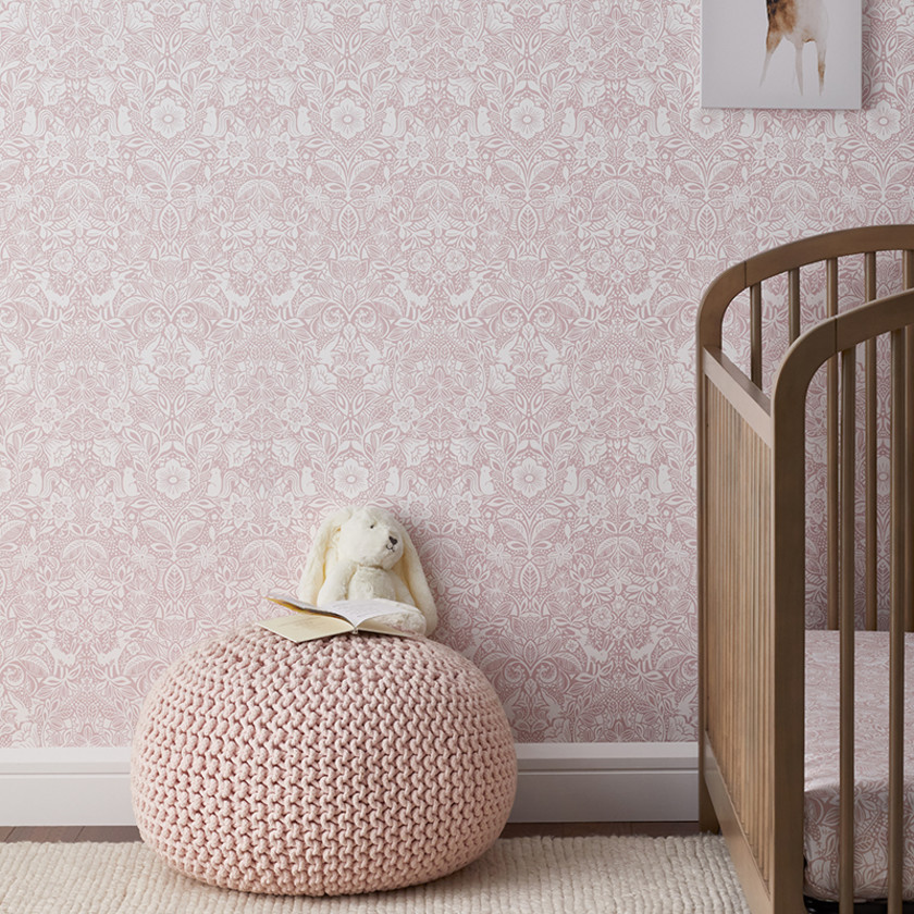 Wallpaper Swatch - Little Bunny Pink,Little Bunny Pink