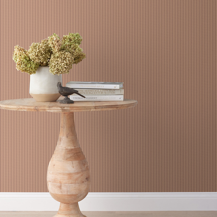 Wallpaper Swatch - Stripes Rust,Stripes Tan