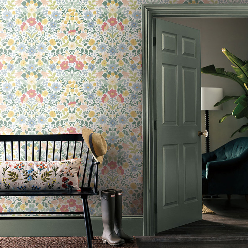 Bramble Garden Removable Wallpaper - Pastel Multi, Swatch,Pastel Multi