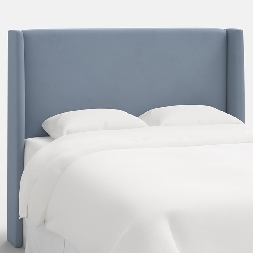 Gramercy Velvet Headboard - Ocean, T,Ocean