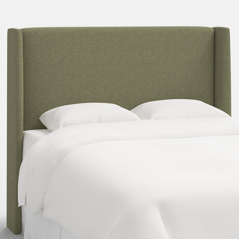 Gramercy Textured Linen Headboard - Laurel, Twin,Laurel