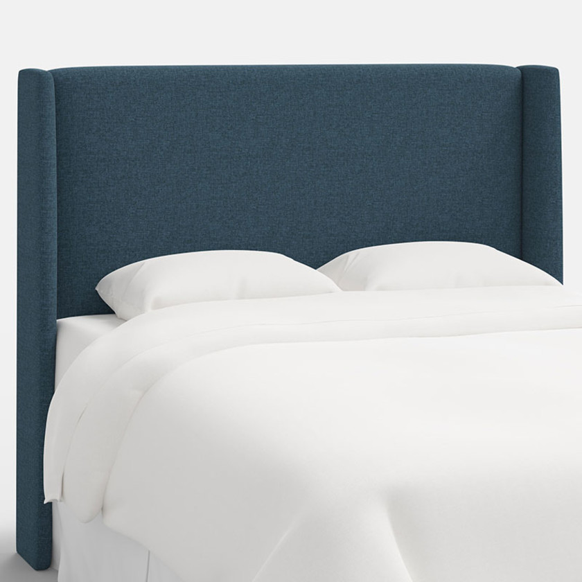 Gramercy Textured Linen Headboard - Navy, Twin,Navy