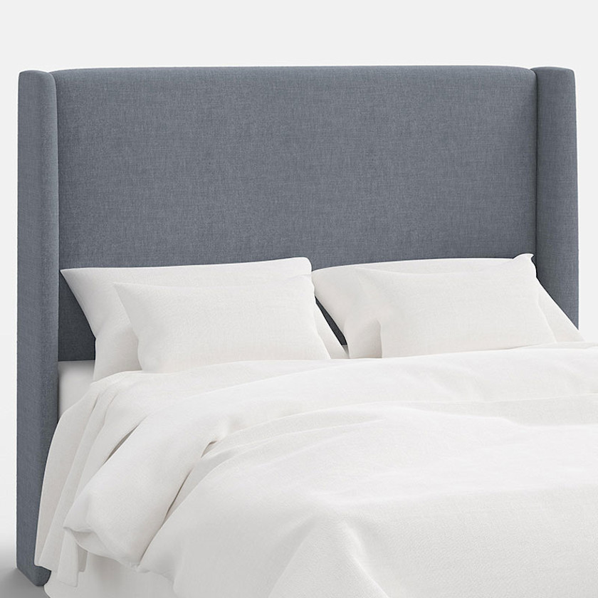 Gramercy Textured Linen Headboard,Blue