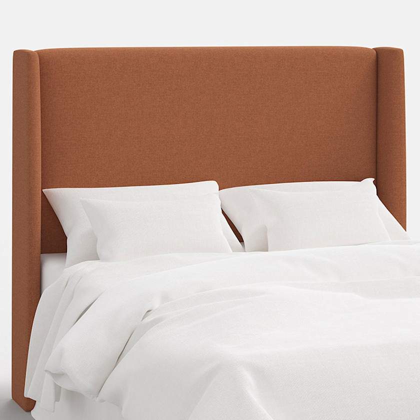 Gramercy Textured Linen Headboard,Terracotta