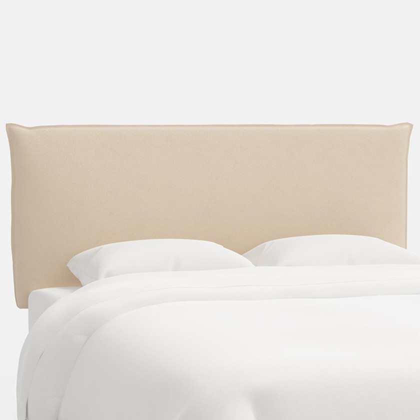 Sutton Velvet Headboard - Pearl, Twin,Pearl