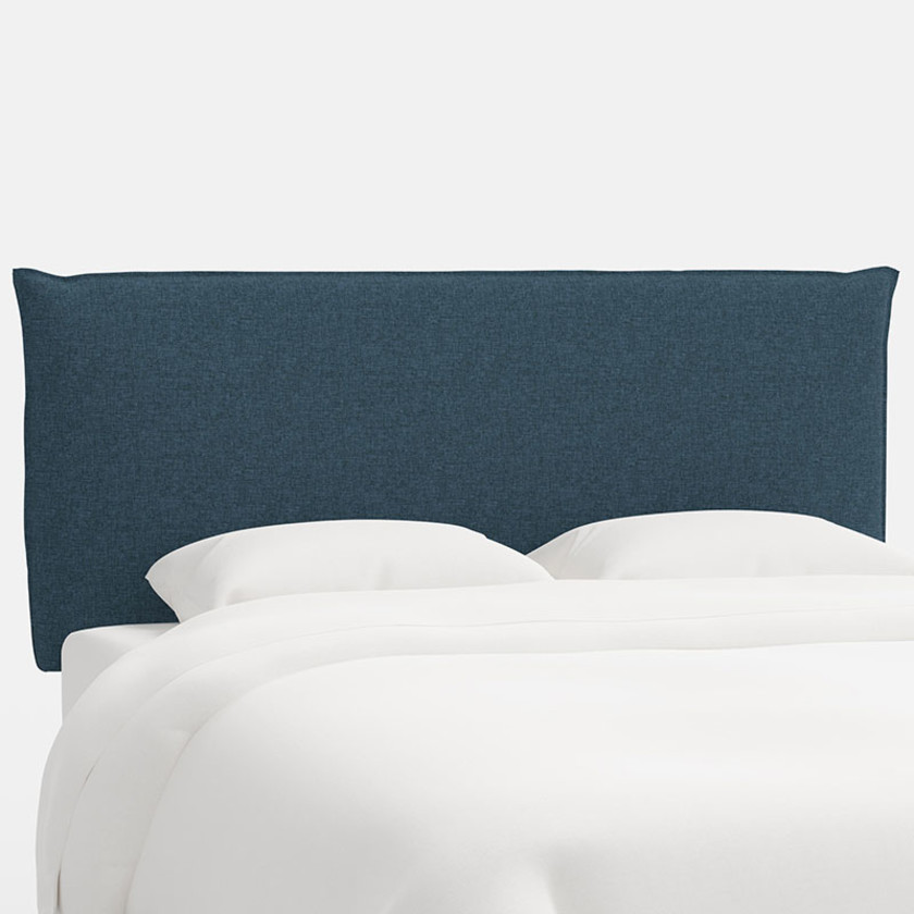 Sutton Textured Linen Headboard - Navy, Twin,Navy