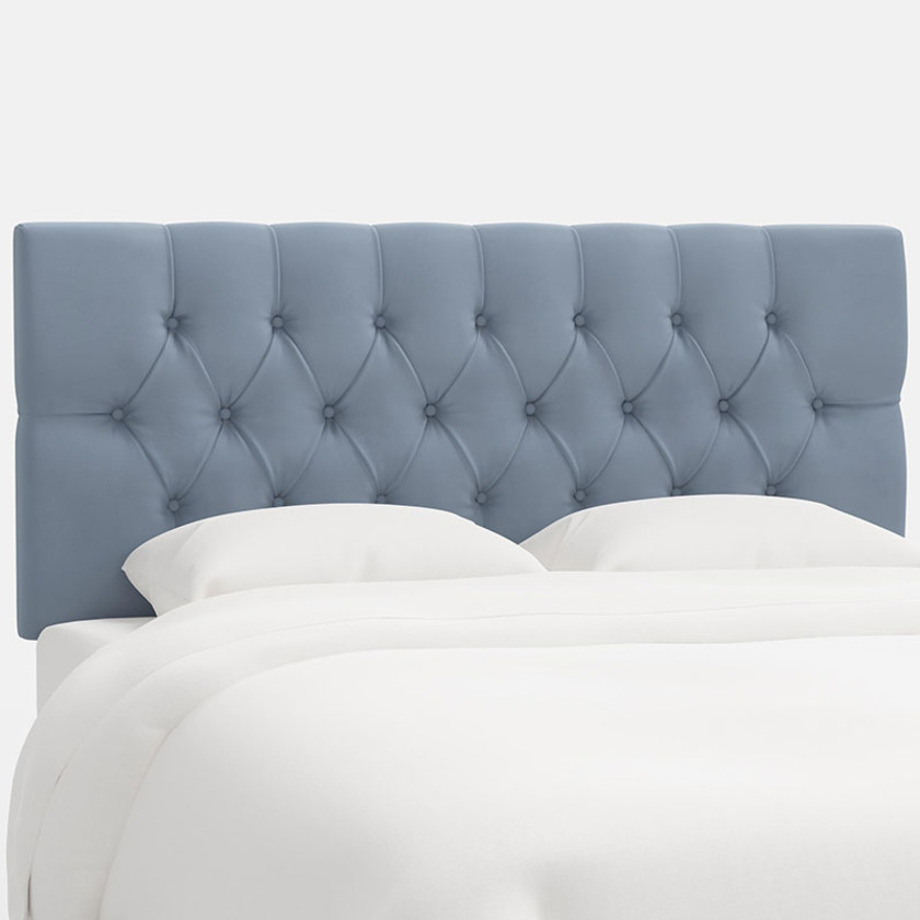 Park Tufted Velvet Headboard - Ocean, Twin,Ocean