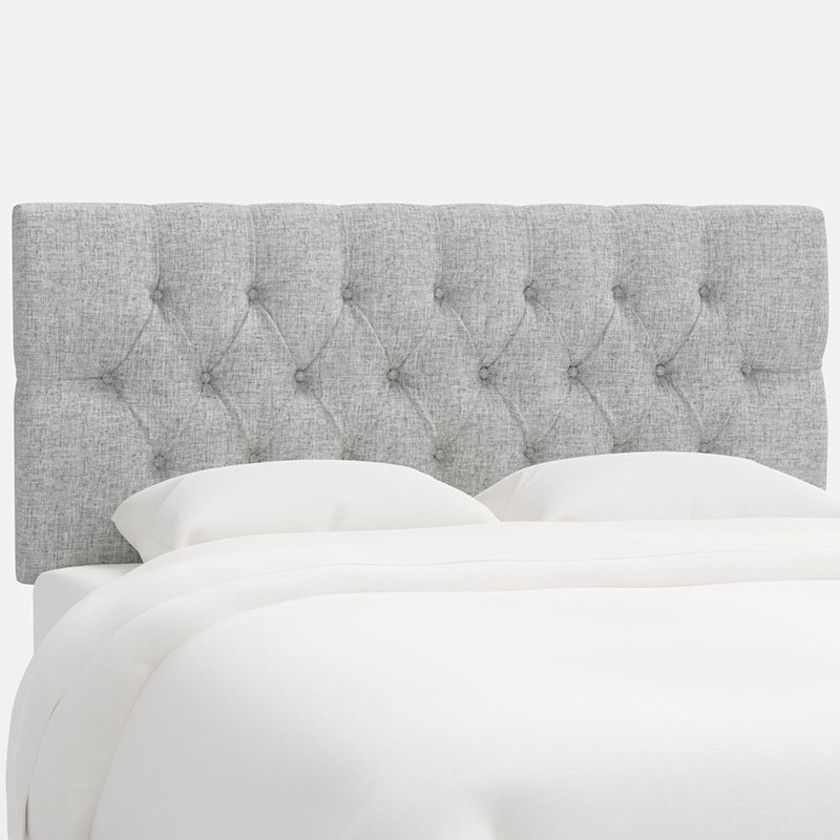 Park Tufted Textured Linen Headboard - Pumice, Twin,Pumice